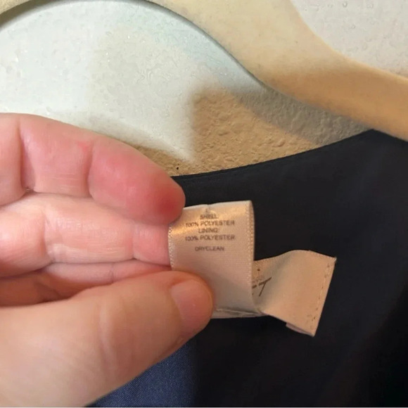 LOFT Navy Paisley Dress Size 8 - Picture 2 of 6